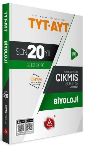 A Yayınları YKS TYT AYT Biyoloji Son 20 Yıl Çıkmış Sorular 2001-2020 A