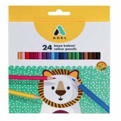 Adel 24 Renk Kuru Boya Kalemi