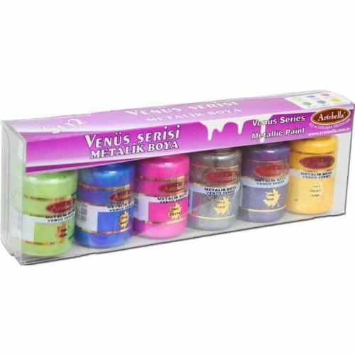 Artebella Venüs Serisi Metalik Boya Set 2 6'lı 8680256080661