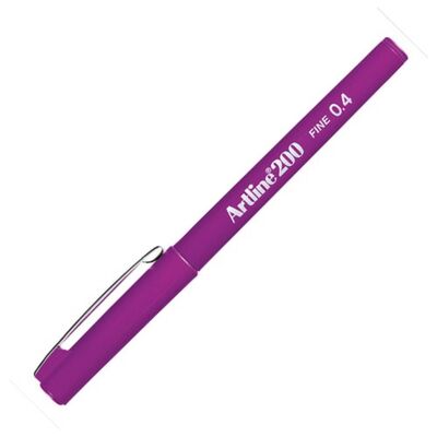 Artline 200N Fine Keçe Uçlu Yazı Kalemi Uç 0.4 Mm Magenta