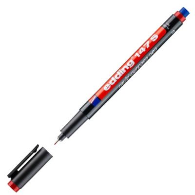 Edding 147 S Çok Amaçlı Asetat Kalemi Silgili Kırmızı