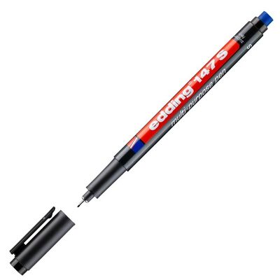 Edding 147 S Çok Amaçlı Asetat Kalemi Silgili Siyah