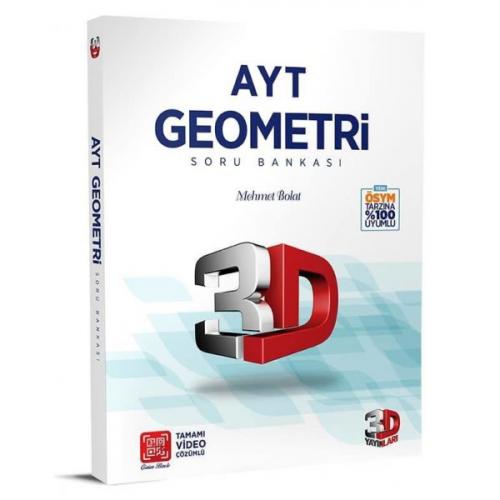 2022 AYT 3D Geometri Tamamı Video Çözümlü Soru Bankası 3D Yayınları
