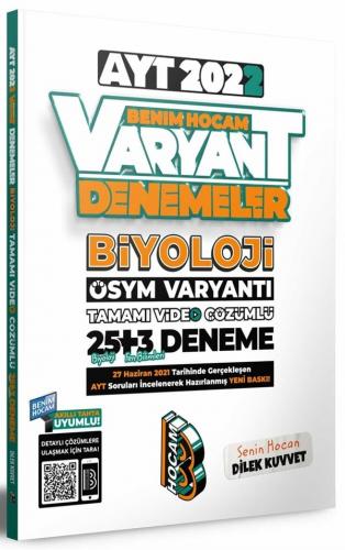 2022 AYT Biyoloji Tamamı Video Çözümlü 25+3 Deneme Sınavı