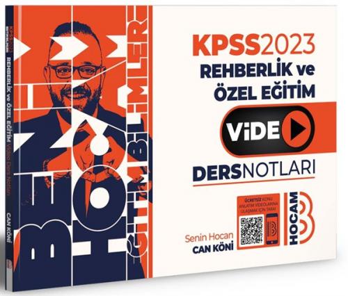 2023 KPSS Eğitim Bilimleri Rehberlik Video Ders Notları Benim Hocam Ya