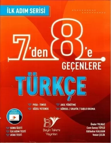 7 den 8 e Geçenlere Türkçe Video Çözümlü İlk Adım Serisi Beyin Takımı 