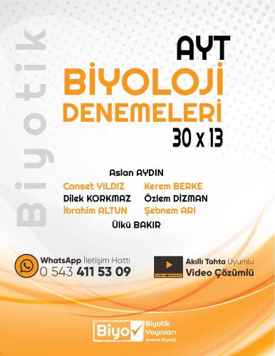 AYT Biyoloji Biyotik 30 x 13 Denemeleri Biyotik Yayınları 9786056938863