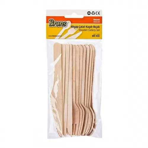 Brons BR-920 Naturel Çatal Kaşık Bıçak Seti 8681861007470