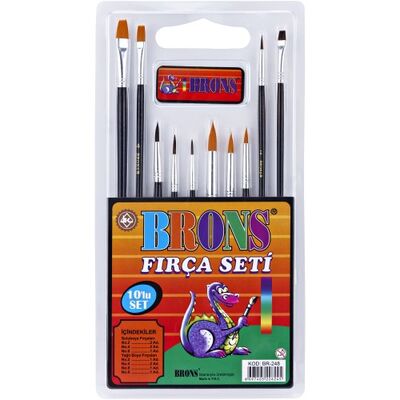 Brons Fırça Seti 10lu