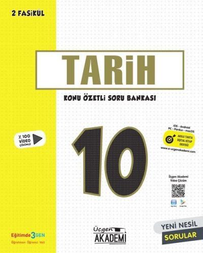 10.Sınıf Tarih Konu Özetli Soru Bankası Üçgen Akademi 9786257152563