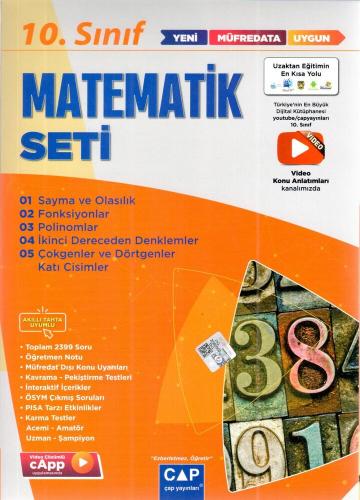 10.Sınıf Anadolu Matematik Seti Çap Yayınları 9786257732437