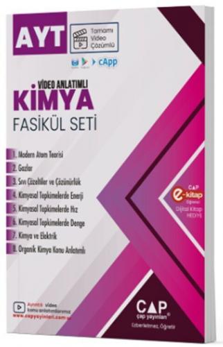 YKS AYT Kimya Seti Video Çözümlü Çap Yayınları Çap Yayınları 978625813