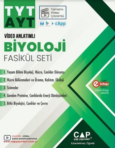 TYT AYT Biyoloji Video Anlatımlı Fasikül Seti Çap Yayınları 9786258139259
