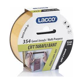 Lacco Çift Taraflı Bant 36mm*25mt 8681725903320