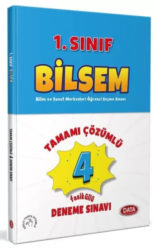 1. Sınıf Bilsem Tamamı Çözümlü Fasikül 4 Deneme Sınavı Data Yayınları 