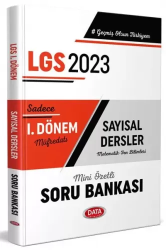 2023 LGS 1. Dönem Sayısal Soru Bankası Data Yayınları 9786258221657