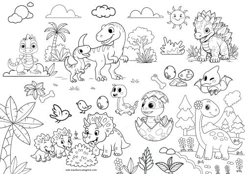 Dino Dünyası (Boyama Kitabı)