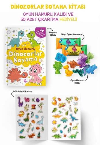 DİNOZORLAR BOYAMA KİTABI OYUN HAMURU VE OYUNCAK
