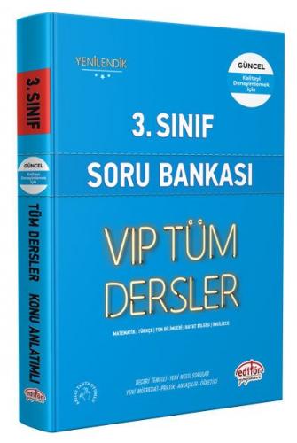 3. Sınıf VIP Tüm Dersler Soru Bankası Mavi Kitap