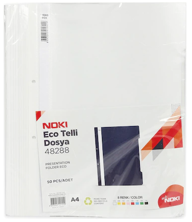 Noki Telli Dosya A4 50 li Paket Tüm Renkler