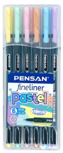 Pensan Fineliner 6 Pastel Renk 0.4mm Uç