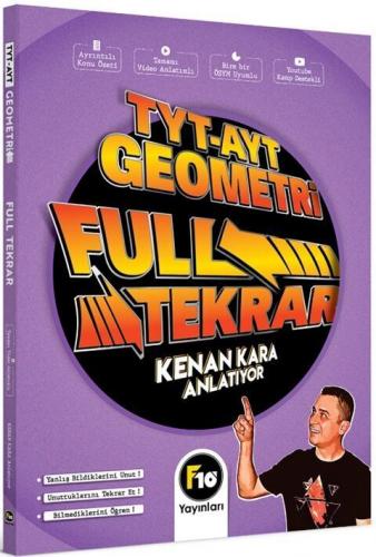 2023 TYT-AYT Geometri Full Tekrar Video Ders Kitabı F10 Yayınları 9786