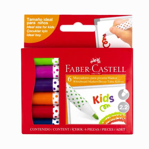 Faber Castell Kids 6'lı Mini Beyaz Tahta Kalemi 35 85 06 1327