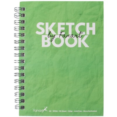 Fanart Academy Sketchbook Spiralli Eskiz Defteri Yeşil Kapak 120 gr 50