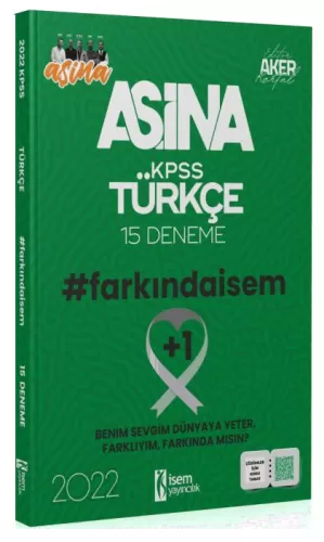 2022 KPSS Türkçe Aşina 15 Deneme Çözümlü - Aker Kartal İsem Yayınları
