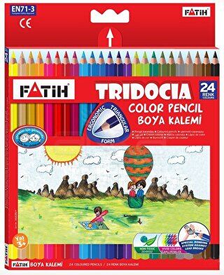 Fatih Tridocia Üçgen Tam Boy Kuruboya 24 Renk 8690216332600