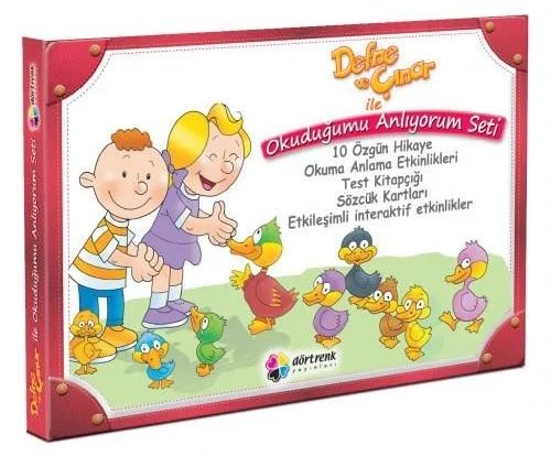 Defne ve Çınar İle Okuduğumu Anlıyorum Hikaye Seti 10 Kitap Dörtrenk Yayınları 9786257179591