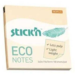 Gıpta Yapışkanlı Not Kağıdı 76x76 Eco Notes Patel Sarı 100 Yaprak 4712