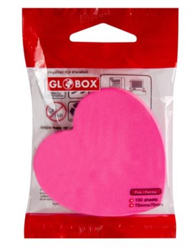Globox Yapışkanlı Not Kağıdı Neon Kalpli 2930