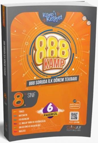 8. Sınıf 888 Soruda İlk Dönem Kamp Kitabı Günay Yayınları 978625833142