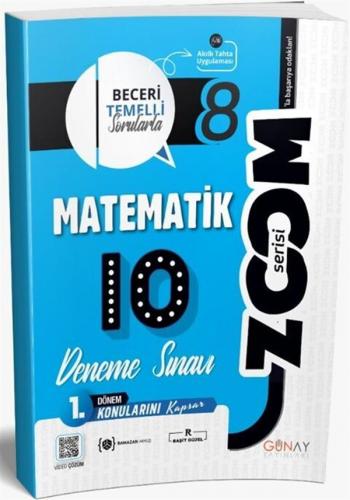 8. Sınıf Matematik 1. Dönem 10 lu Zoom Serisi Deneme Sınavı 9786258331