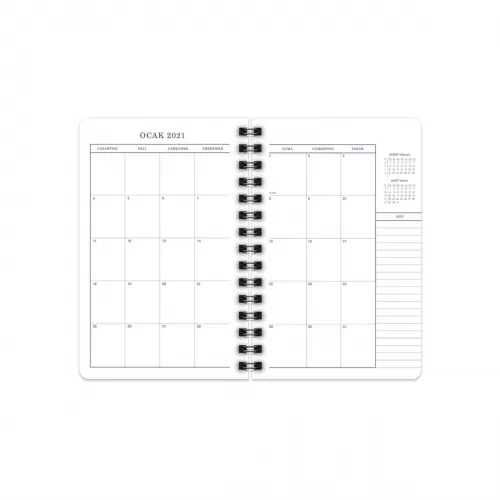 Hisli Şeyler 14x20 Haftalık Ajanda - O İş Bende