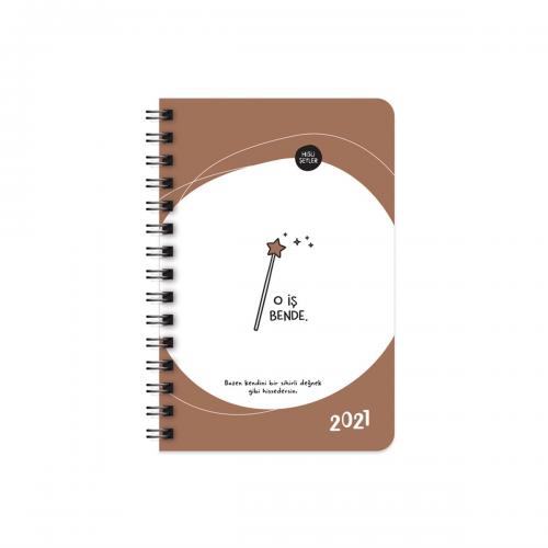 Hisli Şeyler 14x20 Haftalık Ajanda - O İş Bende
