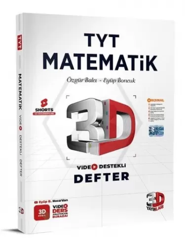 3D Yayınları TYT Matematik Video Destekli Defter 9786057201904