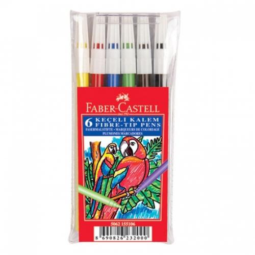 Keçeli Kalem 6 Renk Yıkanabilir Faber Castell ADEL.5067155106