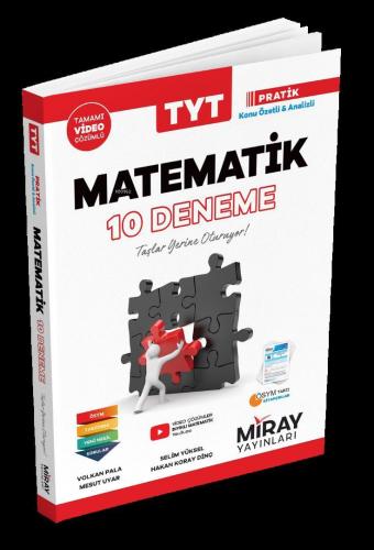 2022 TYT Matematik 10 Deneme Kitabı Miray Yayınları