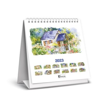 Keskin Color Kare Masa Takvimi - Kır Evleri 2023 8693043167421