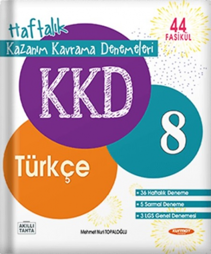Kurmay ELT 8. Sınıf Türkçe KKD Haftalık Kazanım Kavrama Denemeleri Kur