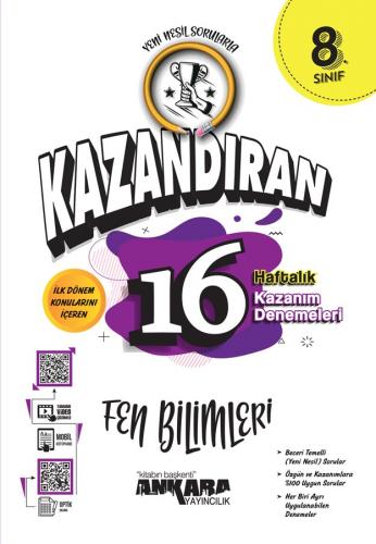 LGS Kazandıran 16 Haftalık Fen Bilimleri Kazanım Denemeleri Ankara Yay