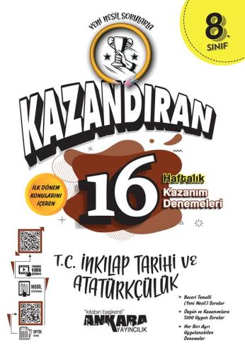 LGS Kazandıran 16 Haftalık T.C İnk .Tar. ve Atatürk Kazanım Denemeleri