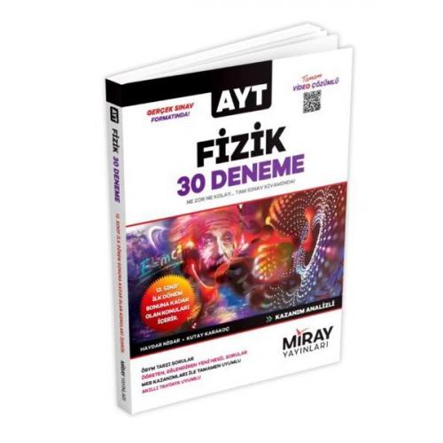 AYT Fizik 30 Deneme (2023'E ÖZEL) Miray Yayınları 9786256412057