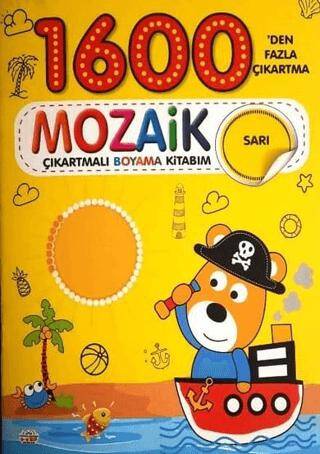 Mozaik Çıkartmalı Boyama Kitabı Sarı 1600`den Fazla Çıkartma