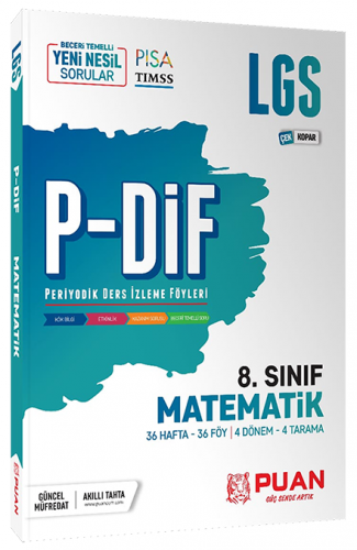 Puan 8. Sınıf LGS Matematik PDİF Çek Kopar Konu Anlatım Föyleri Puan Y