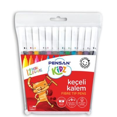 Pensan Kidz Yıkanabilir Jumboo Keçeli Kalem 12 Rnk