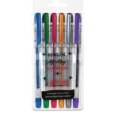 Pensan My-King Simli Jel Kalem 6Lı Set