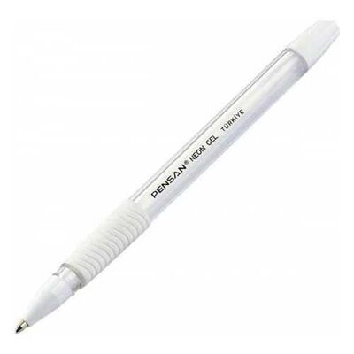 Pensan Neon Jel Kalem Beyaz 1Mm